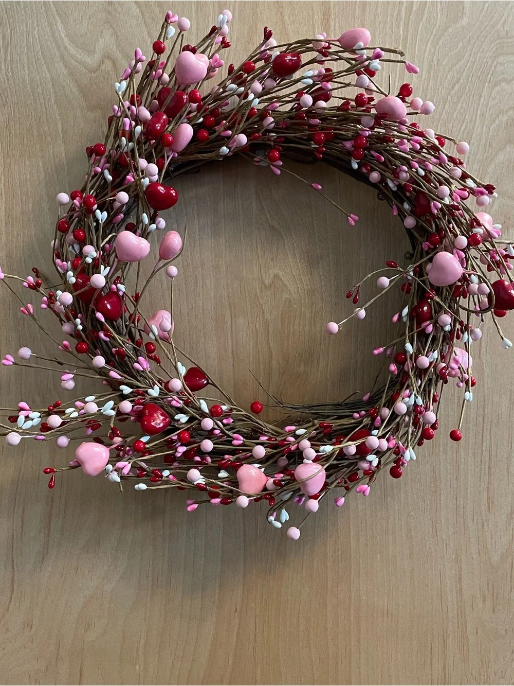 Valentine’s Day Heart Grapevine Wreath 15 Inch